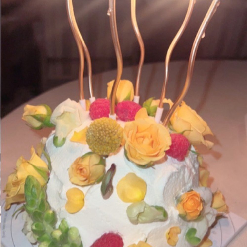 Freesia Cake - Birthday candles included! - Custom Cakes Near Me - Alhambra, California Freesia Cake - Birthday candles included! - Custom Cakes Near Me - Alhambra, California