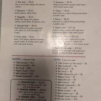 Wayo Sushi - Menu 12/23/24 - Sushi Bars Near Me - San Francisco, California
