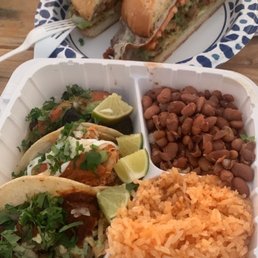 3 taco combo and a giant torta