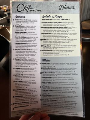 Menu photo 4 Cliff Dining Pub Draper, UT