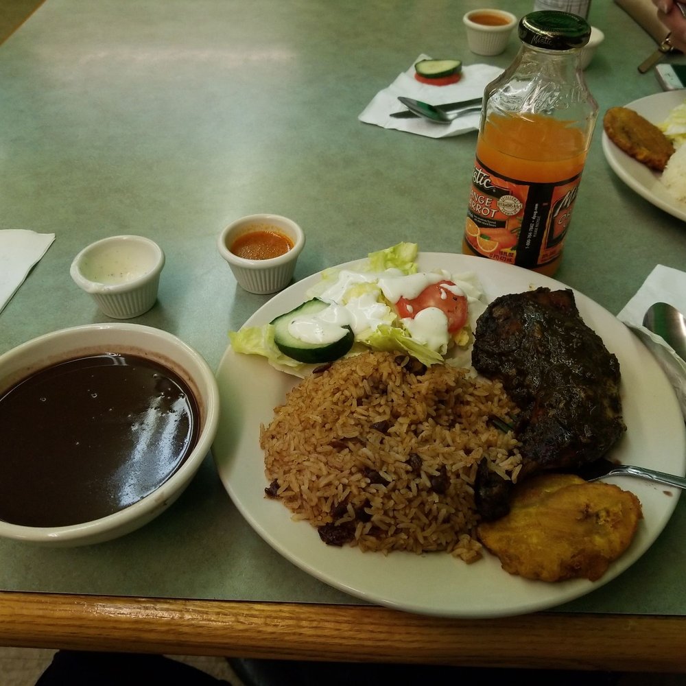 Caribbean Cafe - Jerk chicken w/side of beens - Haitian Near Me - Louisville, Kentucky Caribbean Cafe - Jerk chicken w/side of beens - Haitian Near Me - Louisville, Kentucky