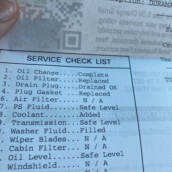 Take 5 Oil Change - Receipt - Oil Change Stations Near Me - Houston, Texas Take 5 Oil Change - Receipt - Oil Change Stations Near Me - Houston, Texas