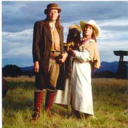 Tombstone Walking Tour - Dr. Jay and Linda R. on the set of "The Cheyenne Social Club"