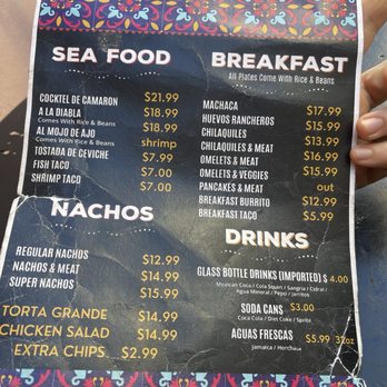 Casa Rossy - Menu - Mexican Near Me - Aptos, California