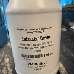 Boathouse Discount Marine - There is a reason they don't put the date or batch number on this repackaged resin.  So they can dump it on unsuspecting customers.
