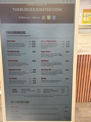 Menu photo 4 The Burger Joint & Brew San Diego, CA