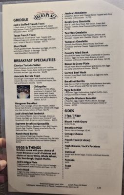 Menu photo 5 Jack's Place Leona Valley, CA