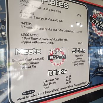 Maui Bus Stop - Menu - Hawaiian Near Me - Fort Walton Beach, Florida Maui Bus Stop - Menu - Hawaiian Near Me - Fort Walton Beach, Florida