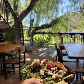 Cafe on 27 - Berry Good Salad with Salmon!! So yum!! - Breakfast & Brunch Near Me - Topanga, California Cafe on 27 - Berry Good Salad with Salmon!! So yum!! - Breakfast & Brunch Near Me - Topanga, California