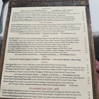 Market - Lunch menu - American Near Me - St Helena, California