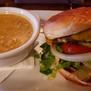 LongHorn Steakhouse - Lunch special. Cheese burger and shrimp n lobster chowder. - Steakhouses Near Me - Winston Salem, North Carolina LongHorn Steakhouse - Lunch special. Cheese burger and shrimp n lobster chowder. - Steakhouses Near Me - Winston Salem, North Carolina
