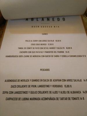 Menu photo 4 Ablanedo Madrid, M