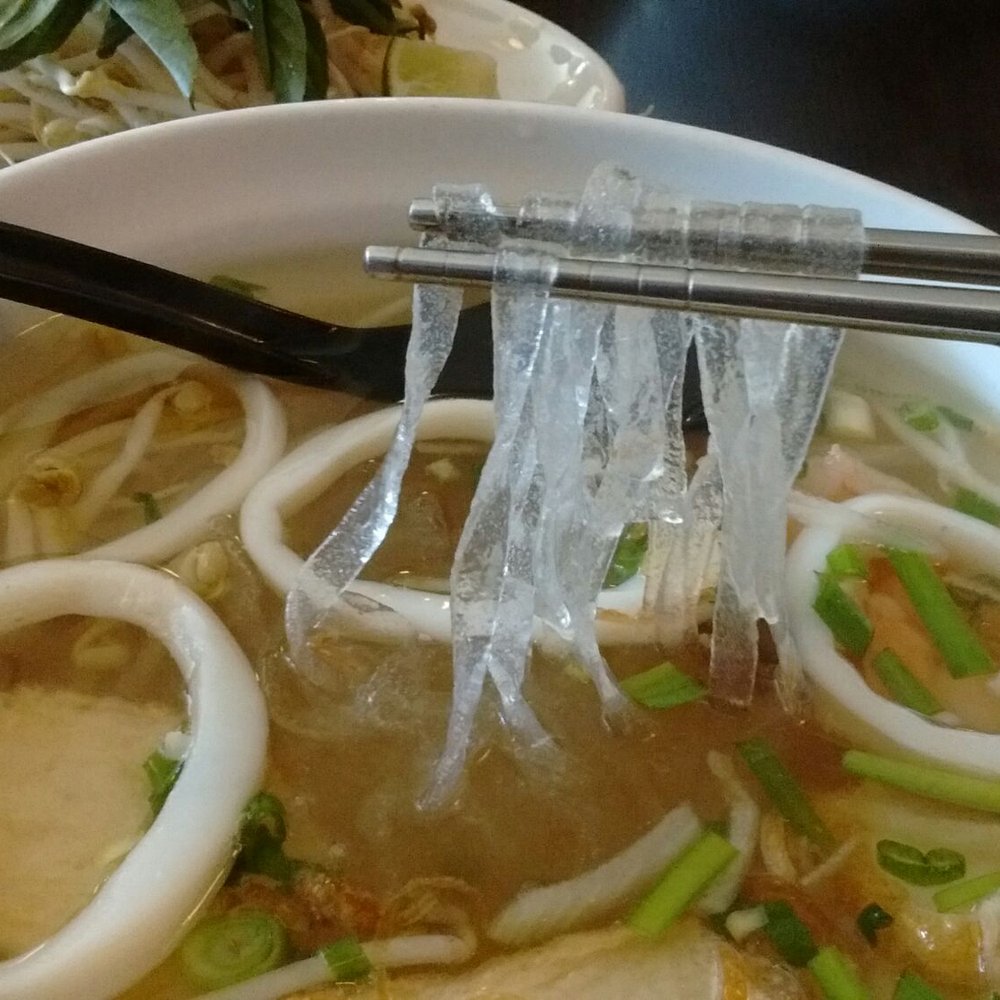 Pho Van Van - Look at the tapioca noodles in the My Tho soup, so transparent and so cool. - Vietnamese Near Me - Ottawa, Ontario Pho Van Van - Look at the tapioca noodles in the My Tho soup, so transparent and so cool. - Vietnamese Near Me - Ottawa, Ontario