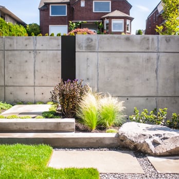 Mi Fiori Landscape - a concrete wall and steps - Landscape Architects or Designers Near Me Mi Fiori Landscape - a concrete wall and steps - Landscape Architects or Designers Near Me