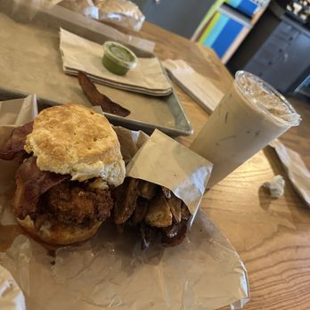 Krankies - Dirty south biscuit, wedges, caramel iced coffee - Coffee & Tea Near Me - Winston-Salem, North Carolina Krankies - Dirty south biscuit, wedges, caramel iced coffee - Coffee & Tea Near Me - Winston-Salem, North Carolina