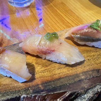 Lucky Robot Restaurant - 1/2 of the nigiri plate. Sorry ate the other 3 pieces. - Sushi Bars Near Me - Austin, Texas Lucky Robot Restaurant - 1/2 of the nigiri plate. Sorry ate the other 3 pieces. - Sushi Bars Near Me - Austin, Texas