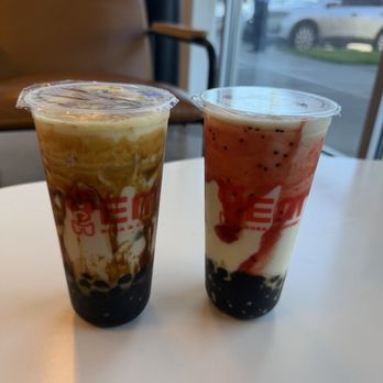 EM Boba & Coffee - Crème brûlée brown sugar and Mango Dragon - Coffee & Tea Near Me - Lakewood, Washington