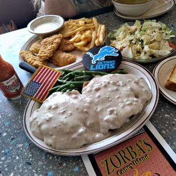 Zorba's Coney Island - Country Fried Steak  $9.95 lunch till 3pm , they tried to charge $10.95  you Suck - Diners Near Me - Riverview, Michigan
