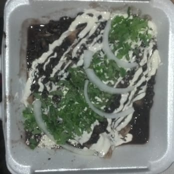 Fiesta Mexicana - Enfrijoladas:  basically chicken enchiladas smothered in black beans instead of verde or mole sauce.  So delicious! - Mexican Near Me - Rosedale, Maryland