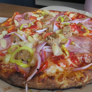 Blaze Pizza - Hawiian-ish pizza - Salad Near Me - Roseville, California