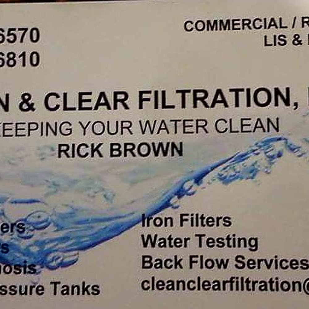 Clean & Clear Filtration - I wrote a review earlier on the service they provided me today. I noticed that their yelp page isn't updated. Here is a photo with info. - Water Purification Services Near Me Clean & Clear Filtration - I wrote a review earlier on the service they provided me today. I noticed that their yelp page isn't updated. Here is a photo with info. - Water Purification Services Near Me