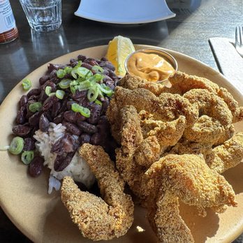 Oeste Bar & Cafe - Catfish plate w/red beans & rice - Burgers Near Me - Oakland, California Oeste Bar & Cafe - Catfish plate w/red beans & rice - Burgers Near Me - Oakland, California