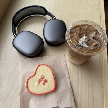 Crew - Oat milk latte and cute valentines cookie! - Breakfast & Brunch Near Me - Chatham, New Jersey