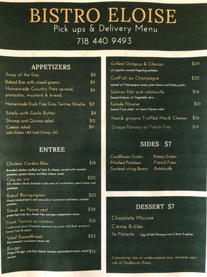 Menu photo 6 Bistro Eloise - French Restaurant Elmhurst, NY Menu photo 6 Bistro Eloise - French Restaurant Elmhurst, NY