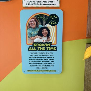 JuiceLand  - WiFi Password - Juice Bars & Smoothies Near Me - Missouri City, Texas
