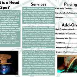 Beauty Boutique Salon And Medi Spa - Head spa service menu