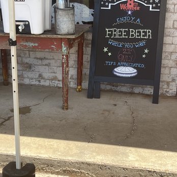 Truth BBQ - Water and beer station while you wait. - Barbeque Near Me - Brenham, Texas