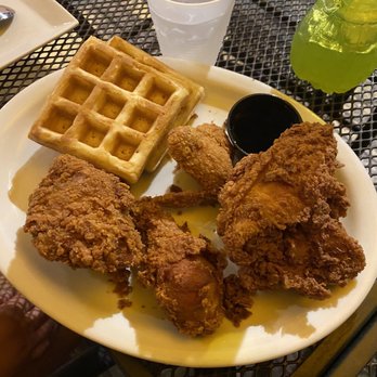 Cornet - Chicken & Waffles. The fried chicken was SOOOO good! Probably one of the best fried chicken recipes I've tried. MUST order. - Cocktail Bars Near Me - New Orleans, Louisiana Cornet - Chicken & Waffles. The fried chicken was SOOOO good! Probably one of the best fried chicken recipes I've tried. MUST order. - Cocktail Bars Near Me - New Orleans, Louisiana