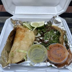 Del Valle Kitchen - Empanada and a Steak Street Taco