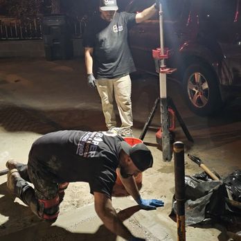 Proper Plumbing & Rooter - Owner and crew, late night. They dug, repiped, patched the concrete, and cleaned up -- all in one day. - Plumbing Near Me Proper Plumbing & Rooter - Owner and crew, late night. They dug, repiped, patched the concrete, and cleaned up -- all in one day. - Plumbing Near Me