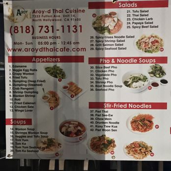 Aroy D Thai Cafe - Thai Near Me - North Hollywood, California