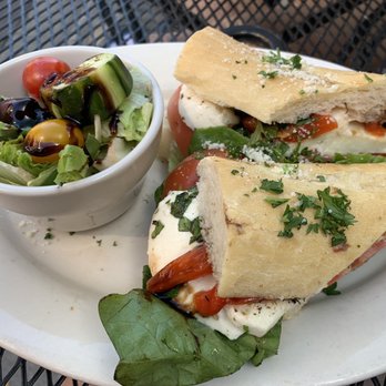 Armand's Pizzeria - Caprese Sandwich and side salad - Pizza Near Me - Arlington Heights, Illinois