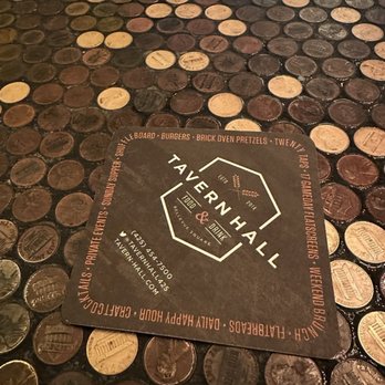 Tavern Hall - Cool penny covered bar. - New American Near Me - Bellevue, Washington Tavern Hall - Cool penny covered bar. - New American Near Me - Bellevue, Washington