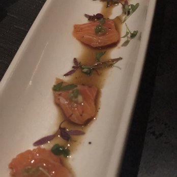 O-Ku - Salmon in ponzu sauce - Sushi Bars Near Me - Nashville, Tennessee O-Ku - Salmon in ponzu sauce - Sushi Bars Near Me - Nashville, Tennessee