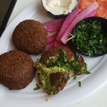 Daddy's Place - Falafel was so good with that tahini sauce, pickled veggies, and garnish. - Mediterranean Near Me - Easton, Pennsylvania Daddy's Place - Falafel was so good with that tahini sauce, pickled veggies, and garnish. - Mediterranean Near Me - Easton, Pennsylvania