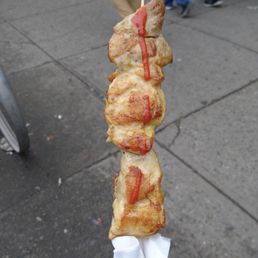 Chicken stick w. Little bit of hot sauce