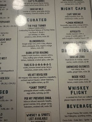 Menu photo 3 Sidecar Roanoke, VA