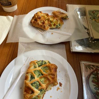 Felicitous - Farthest away is parm and leek and the other is feta and spinach pastry - Coffee & Tea Near Me - Tampa, Florida Felicitous - Farthest away is parm and leek and the other is feta and spinach pastry - Coffee & Tea Near Me - Tampa, Florida
