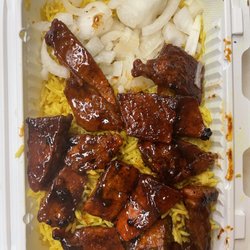 Kennedy Fried Chicken - Monticello - Ribeye steak over rice