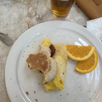 Key Largo Conch House - English muffins with eggs and bacon - Seafood Near Me - Key Largo, Florida