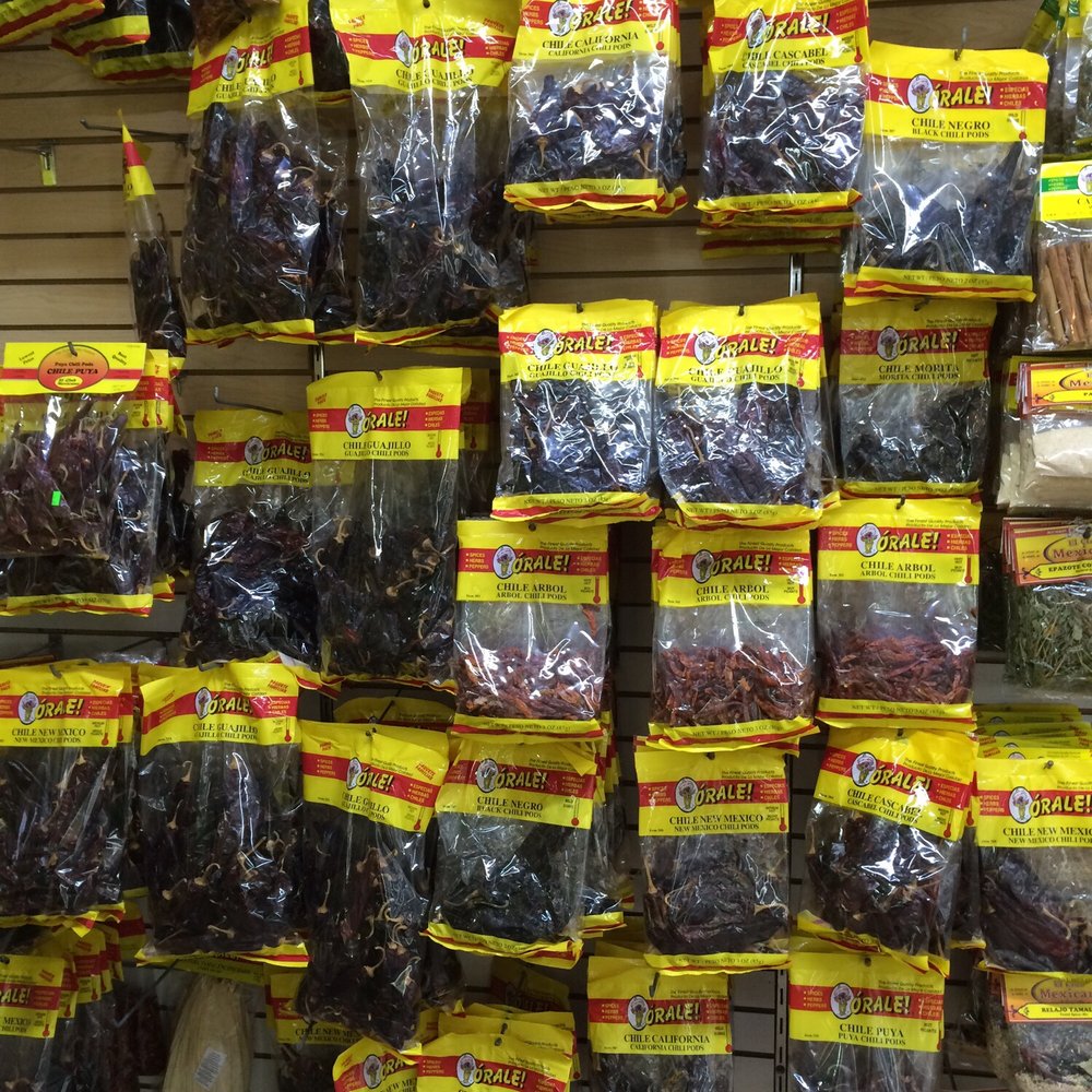 El Pueblito Super Marcado - Wall of dried chills. - International Grocery Near Me - Antioch, Tennessee El Pueblito Super Marcado - Wall of dried chills. - International Grocery Near Me - Antioch, Tennessee
