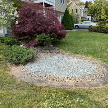 Hometown Pros - Removed all weeds, dead bushes and created a beautiful cascading rock garden. - Landscaping Near Me Hometown Pros - Removed all weeds, dead bushes and created a beautiful cascading rock garden. - Landscaping Near Me
