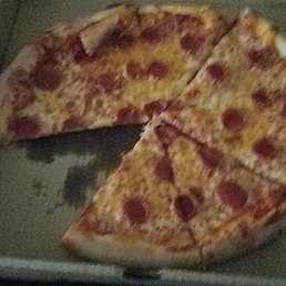 This is their idea of a double pepperoni pizza. And they argue with you about it when you call them on it. Save your money and cook at home. This is their idea of a double pepperoni pizza. And they argue with you about it when you call them on it. Save your money and cook at home.