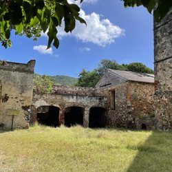 Reef Bay Trail - Sugar mill ruins close to Reef Bay beach.