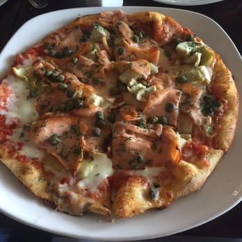 Snug Harbour - Smoked salmon pizza - Seafood Near Me - Mississauga, Ontario Snug Harbour - Smoked salmon pizza - Seafood Near Me - Mississauga, Ontario