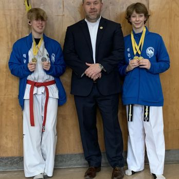MacLeod’s Martial Arts Academy - Two students winning medals during a friendly competition. - Taekwondo Near Me - Dartmouth, Nova Scotia MacLeod’s Martial Arts Academy - Two students winning medals during a friendly competition. - Taekwondo Near Me - Dartmouth, Nova Scotia